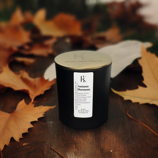 Autumn Harmony 8oz Wood Wick Candle | Natural Coconut Soy Wax | Fall Scented Candle