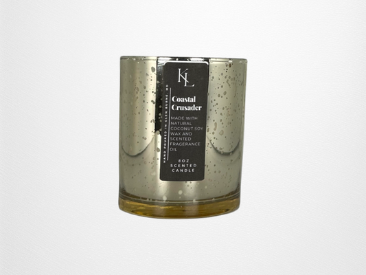 Coastal Crusader, Tangerine & Pineapple Scented Eco-Friendly Summer Candle, Non-Toxic, Wood Wick