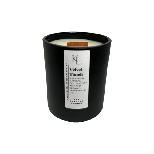 Velvet Touch 8oz Wood Wick Candle - Cocoa Butter Cashmere Scent