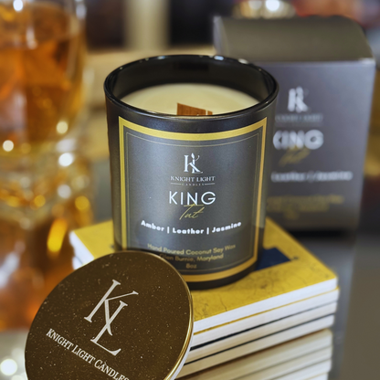 King Tut Candle | 8oz Rich Scented | Jasmine & Patchouli | Luxury Aromatic Experience