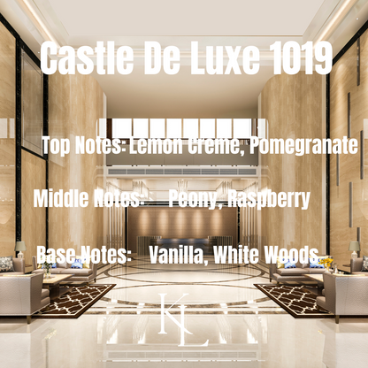 Castle De Luxe 1019 | Luxury Scented Candle | Coconut Soy Wax Blend | Wood Wick