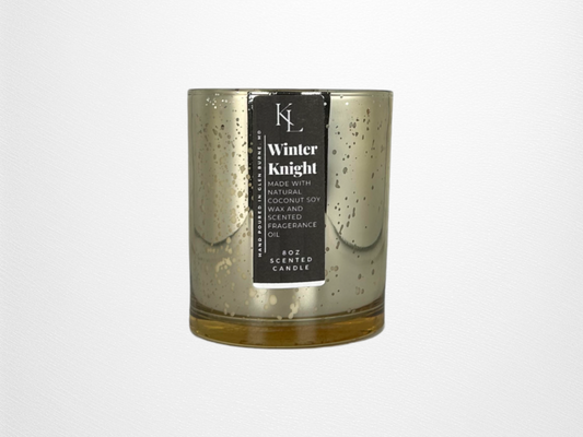 Winter Knight Candle- Pine & Cypress Scented Candle |Best Winter Scented Candle | Non-Toxic & Eco-Friendly | Wood Wick