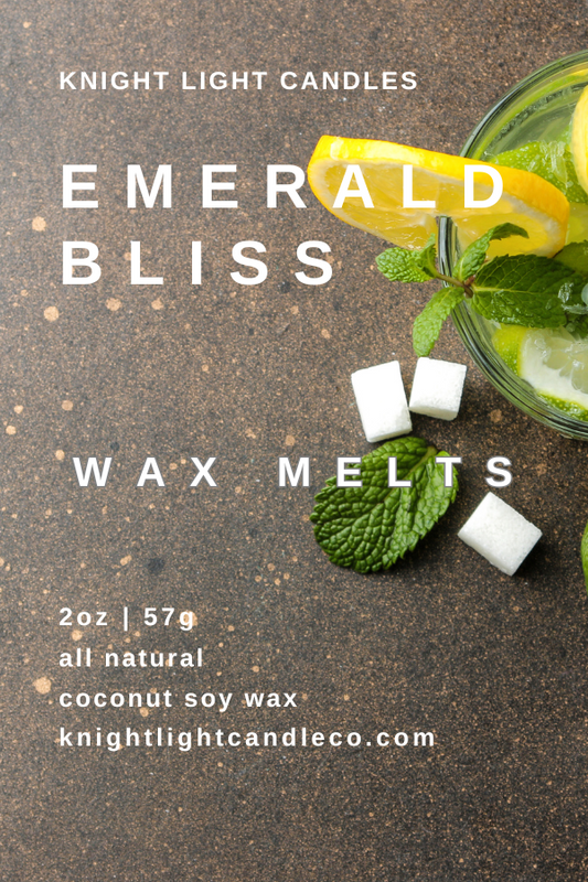 Emerald Bliss Wax Melts | Citrus & Greenery Scent | Eco-Friendly Home Fragrance