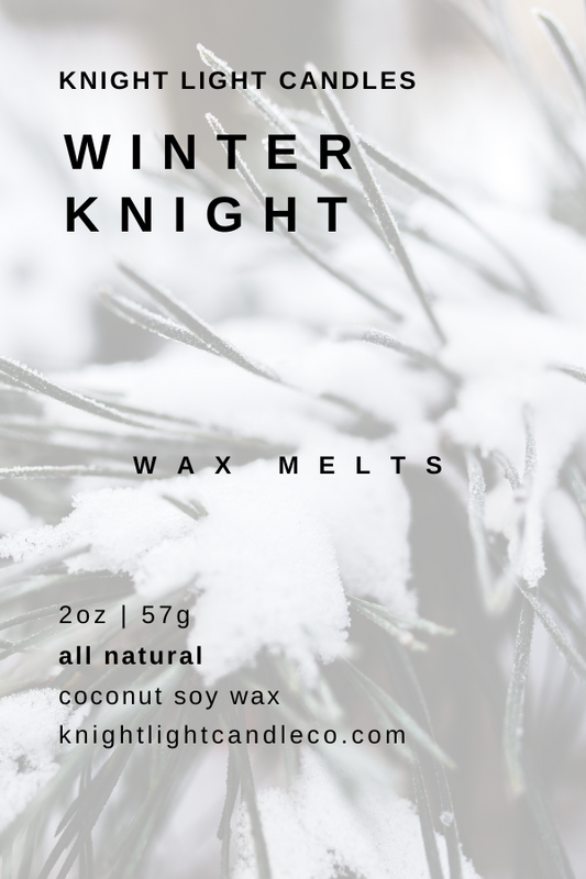 Winter Knight | Christmas Tree Scented Wax Melts | Natural Coconut Soy Wax Melts | 2oz | 6pc